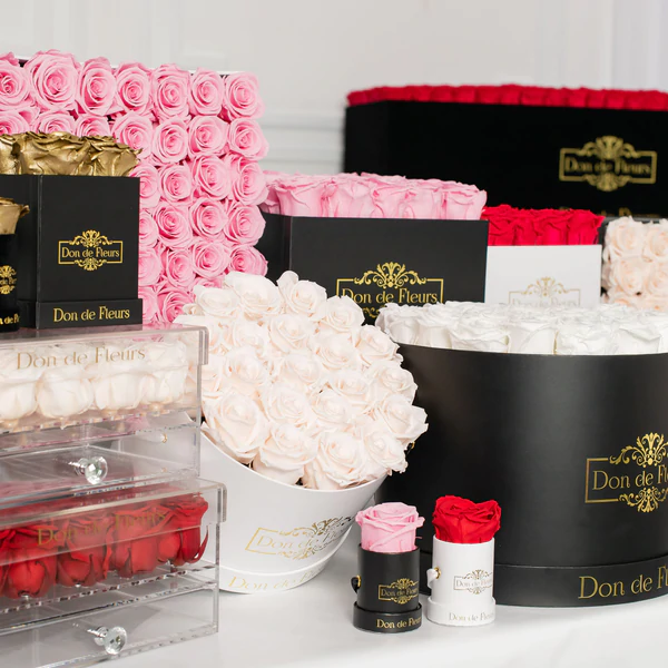 Personnalisez toutes sortes de boîtes à fleurs de luxe