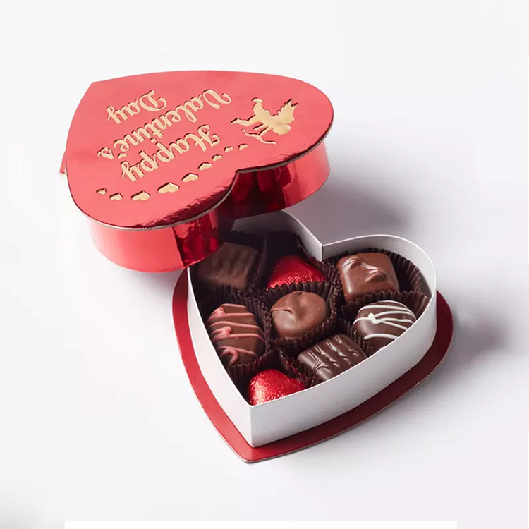 boîte en forme de coeur pour emballage de chocolat